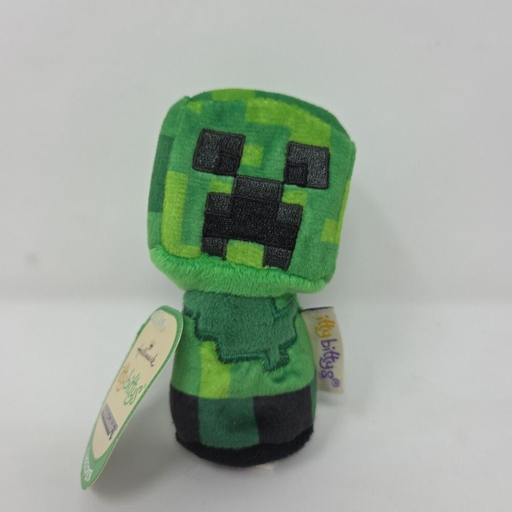 Hallmark Itty Bittys 2017 Minecraft Creeper 4” Plush Toy Mojang Stuffed NWT